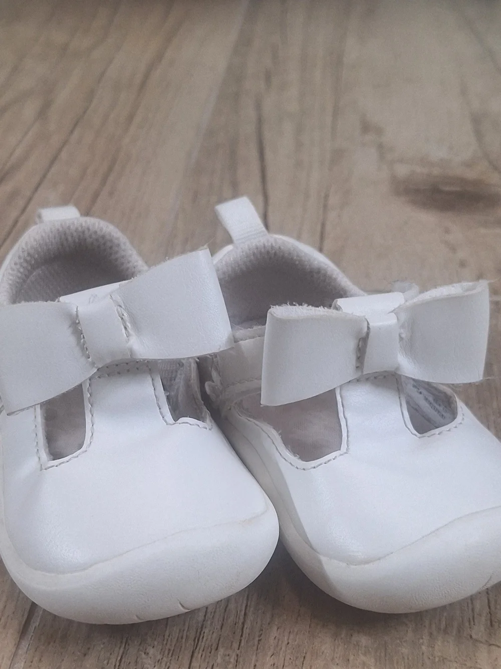 Munchkin by Stride Rite Peyson White Bow Mary Jane Shoes Toddler Girls Size 4M